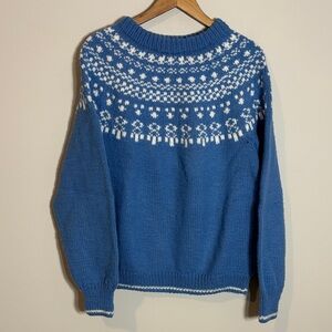 Vintage Handmade Fair Isle Wool Sweater